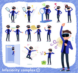 Plakat flat type VR goggle men_complex