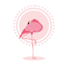 beautiful flamingo bird stand