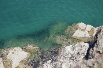 blue sea and rocks