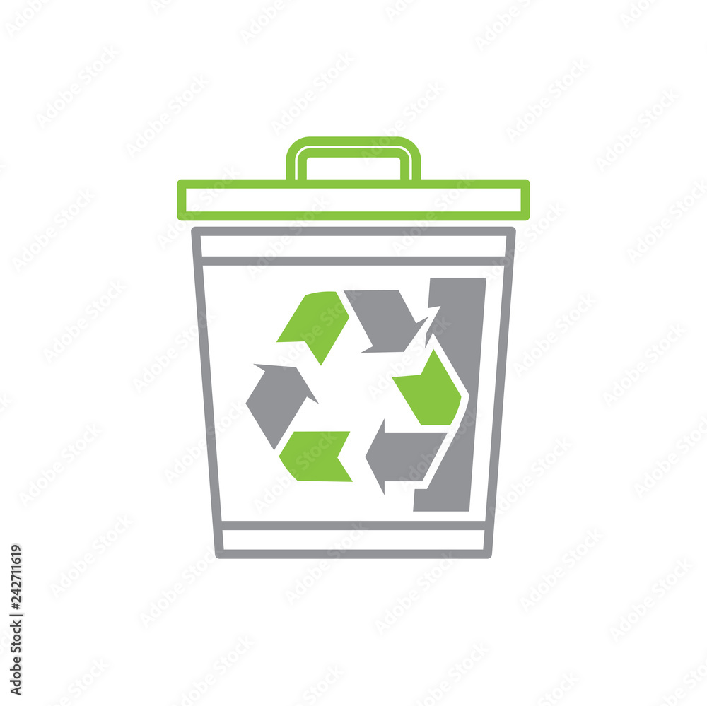 Poster ecology recycling icon on white background for graphic and web design, modern simple vector sign. in
