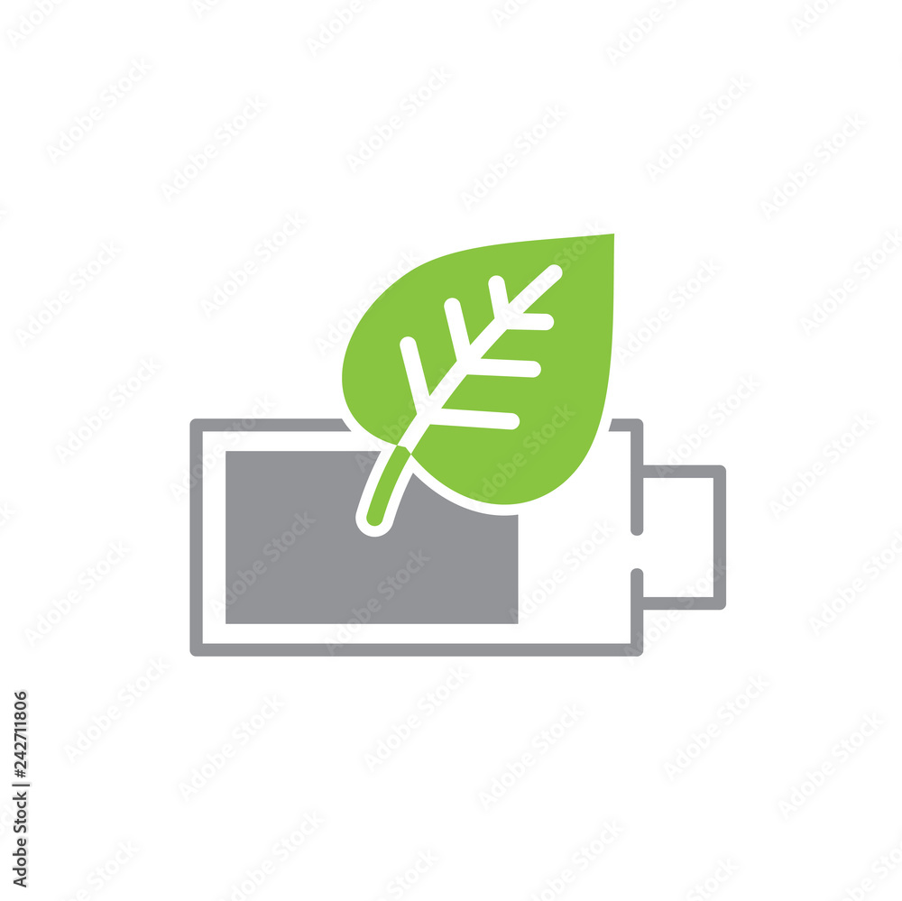 Wall mural ecology power source icon on white background for graphic and web design, modern simple vector sign.