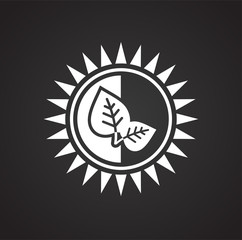 Environment ecology icon on black background for graphic and web design, Modern simple vector sign. Internet concept. Trendy symbol for website design web button or mobile app