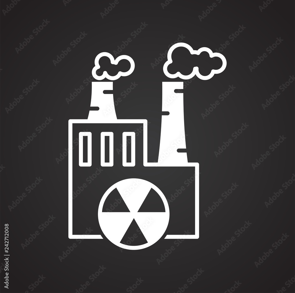 Aufkleber bio manufacturing icon on black background for graphic and web design, modern simple vector sign. in