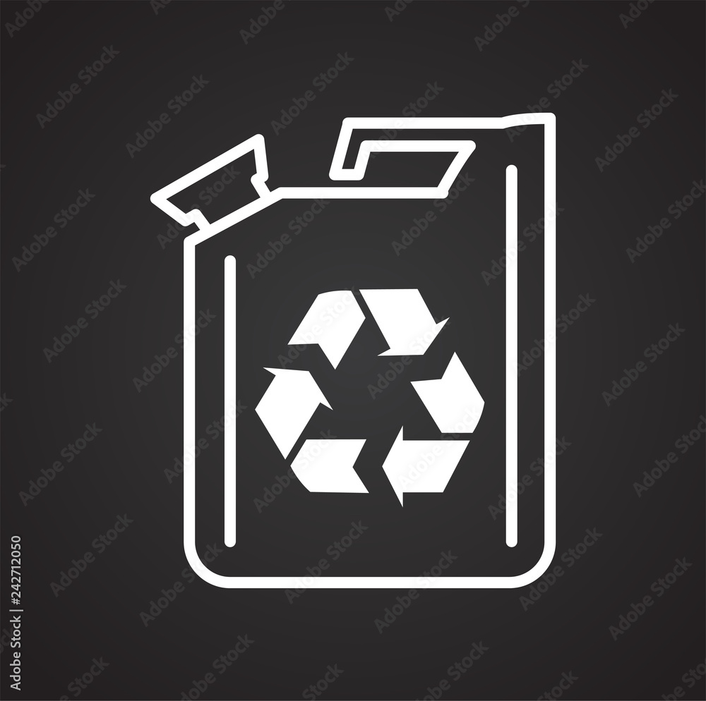 Fototapete Ecology fuel icon on black background for graphic and web design, Modern simple vector sign. Internet concept. Trendy symbol for website design web button or mobile app