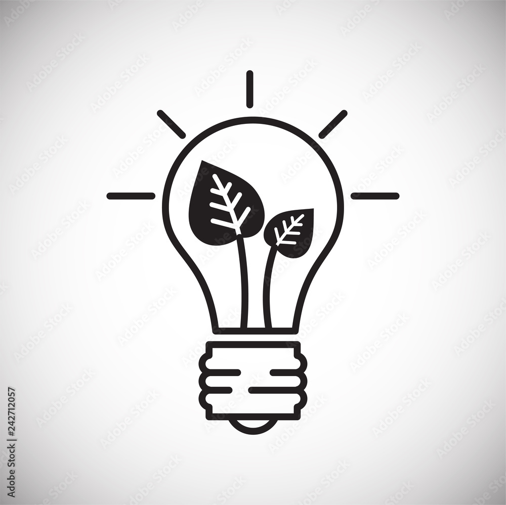 Fototapete Ecology power source icon on white background for graphic and web design, Modern simple vector sign. Internet concept. Trendy symbol for website design web button or mobile app