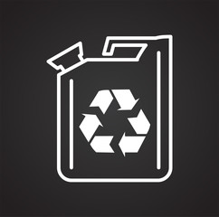 Ecology fuel icon on black background for graphic and web design, Modern simple vector sign. Internet concept. Trendy symbol for website design web button or mobile app