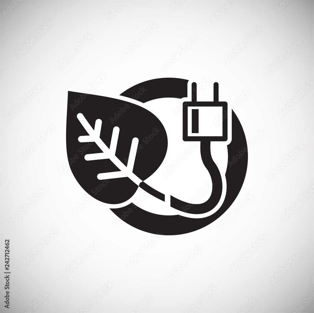 Fototapete Ecology power source icon on white background for graphic and web design, Modern simple vector sign. Internet concept. Trendy symbol for website design web button or mobile app