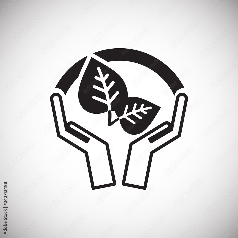 Fototapete Environment ecology icon on white background for graphic and web design, Modern simple vector sign. Internet concept. Trendy symbol for website design web button or mobile app
