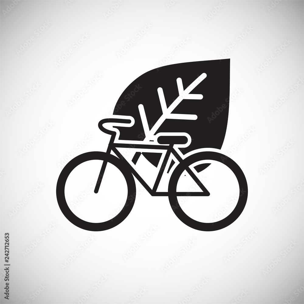 Poster ecology bicycle icon on white background for graphic and web design, modern simple vector sign. inte