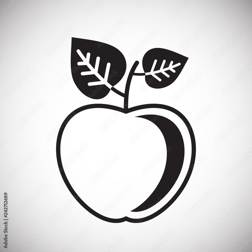 Poster ecology fruits icon on white background for graphic and web design, modern simple vector sign. inter