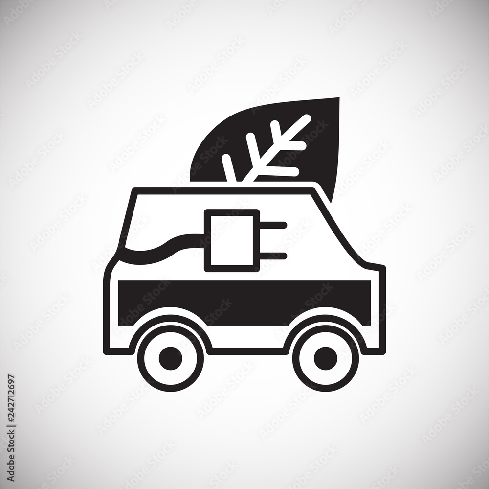 Poster ecology transportation icon on white background for graphic and web design, modern simple vector sig