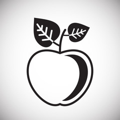 Ecology fruits icon on white background for graphic and web design, Modern simple vector sign. Internet concept. Trendy symbol for website design web button or mobile app