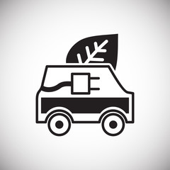 Ecology transportation icon on white background for graphic and web design, Modern simple vector sign. Internet concept. Trendy symbol for website design web button or mobile app