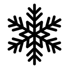Snowflake icon or logo. Christmas and winter theme symbol. Vector and illustration.