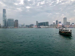 Fototapeta premium ferry on Hong Kong harbour