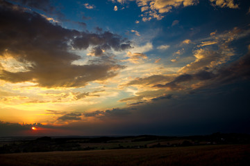 Red orange sunset