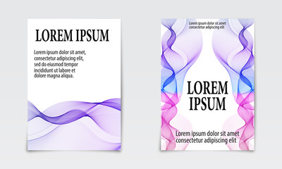 Cover set abstract design. Liquid wave background. Flow shapes vector.