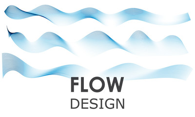 Flow shapes design. Liquid wave background. Abstract 3d flow shape.
