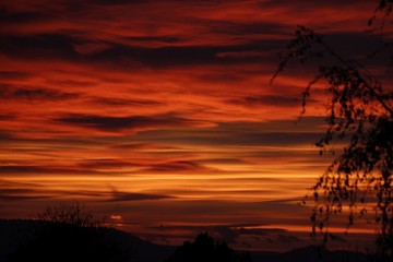 Roter Sonnenuntergang