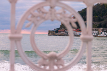 The famous handrail of Donostia-San Sebastian, at Basque Country.