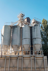 Silos in the fields of France