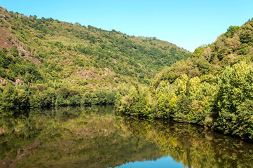 River in the Madele in France on a sunny day