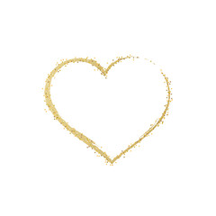 Fototapeta na wymiar Heart gold, Glitter golden hearts isolated on transparent background. Gold glowing heart banner with star dust. Magic particles. Bright sparkles heart. Holiday luxury design.