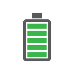 Battery icon on white background for graphic and web design, Modern simple vector sign. Internet concept. Trendy symbol for website design web button or mobile app
