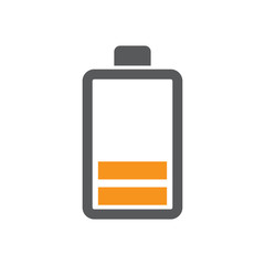 Battery icon on white background for graphic and web design, Modern simple vector sign. Internet concept. Trendy symbol for website design web button or mobile app