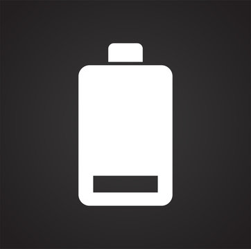 recommend clip art: Battery icon on black background for graphic and web design, Modern simple vector sign. Internet concept. Trendy symbol for website design web button or mobile app