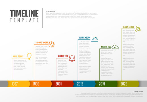 Colorful Timeline Infographic Layout