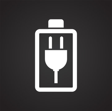 recommend clip art: Battery icon on black background for graphic and web design, Modern simple vector sign. Internet concept. Trendy symbol for website design web button or mobile app