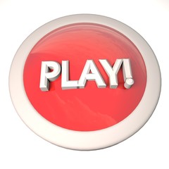 Play button over white background