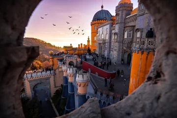 Fotobehang view of the Pena Palace, Sintra, Portugal © Luis