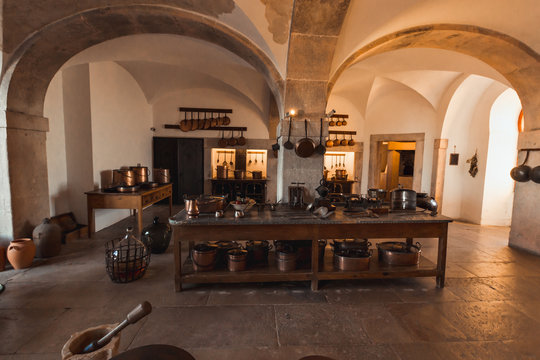 The kitchen of the Pena palace, Sintra, Portugal