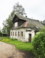 Old street in Ostashkov. Russia