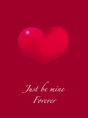 Valentine card Love Heart Vector illustration