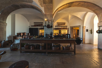 The kitchen of the Pena palace, Sintra, Portugal