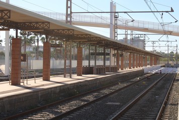 Fototapeta na wymiar View of a train station