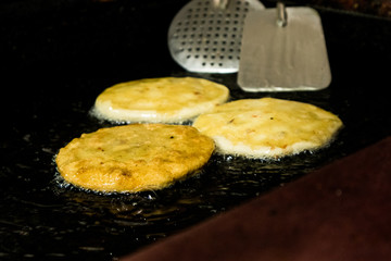 Deep Frying Gorditas in Mexico City Market