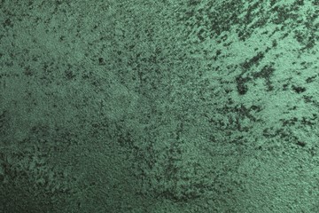 pretty old teal, sea-green rough painted metallic surface texture for any purposes.