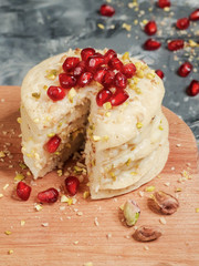 Moroccan Pancake Layer Cake - Baghrir Cake.
