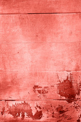 Living coral wooden background. Abstract wallpapper.