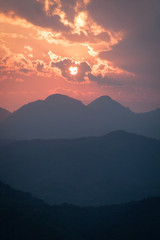 Sunset from a hilltop in Nong Khiaw, Laos