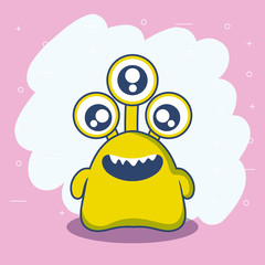 cute monster card icon