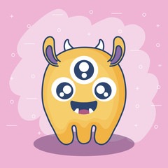 cute monster card icon