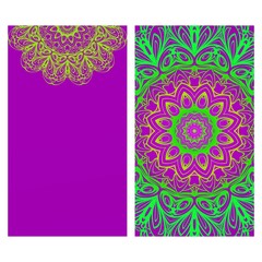 Flyers, Banner Template With Mandala Ornament. Vector Design. Ottoman, Arabic, Oriental, Turkish, Indian,Motif.