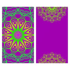 Modern Vector Template With Tribal Mandalas. For Brochure, Flyer, Cover, Magazine.