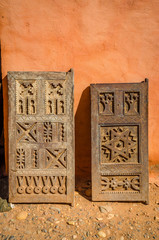 Old window shutters in Kasbah Ait Ben Haddou, Morocco