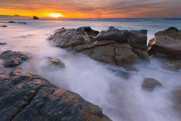Spot from Ilbarritz beach, at Biarritz, Basque Country.